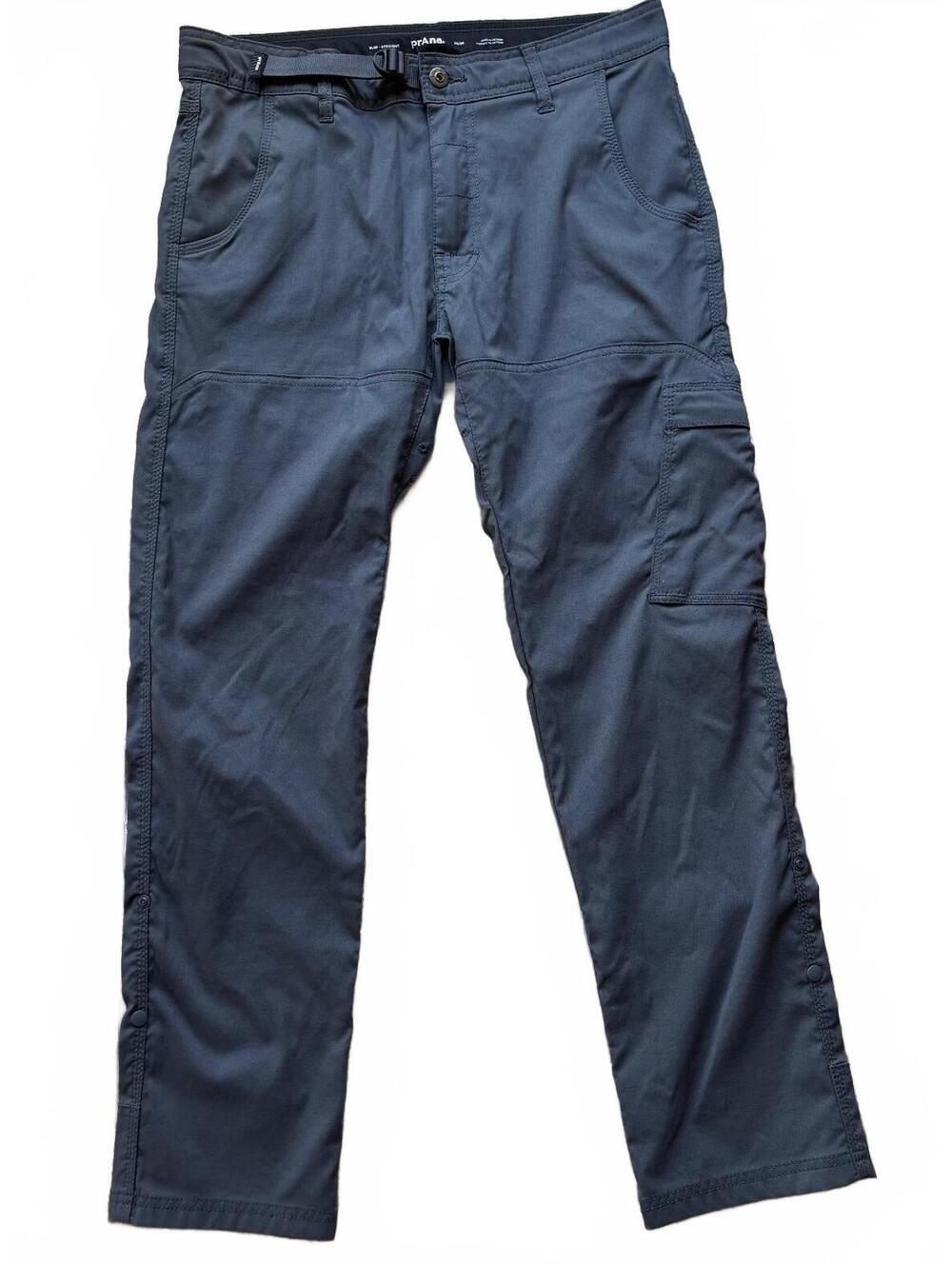 PrAna Charcoal Gray Stretch Zion Slim Straight Technical Pants Size 32x30